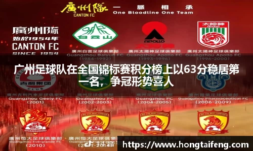 广州足球队在全国锦标赛积分榜上以63分稳居第一名，争冠形势喜人